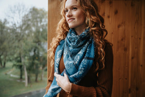 Moon Jacquard Wool Scarf