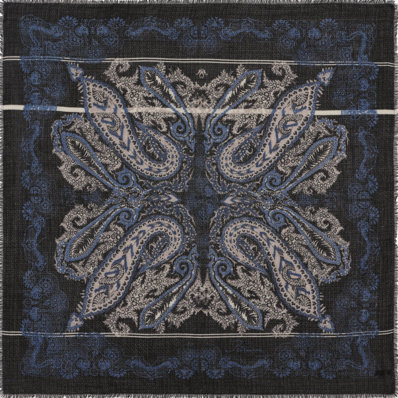 Moon Jacquard Wool Scarf