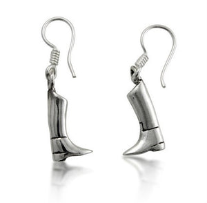 Riding Boot Sterling Earrings