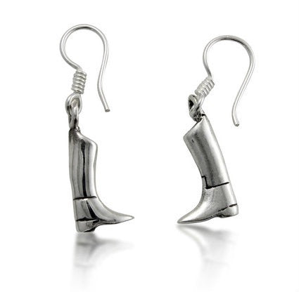 Riding Boot Sterling Earrings